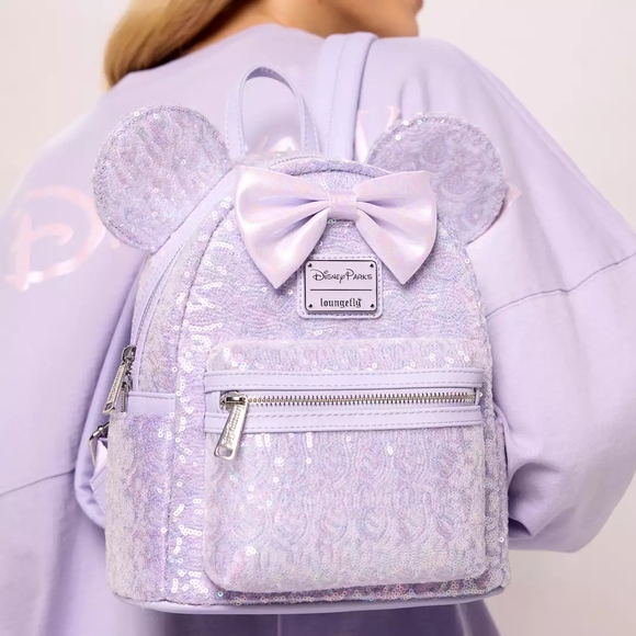 Minnie Mouse Opalescent Sequined Mini Backpack - Picture 1 of 8